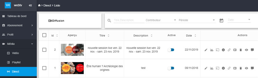Webcast facebook live - logiciel en ligne